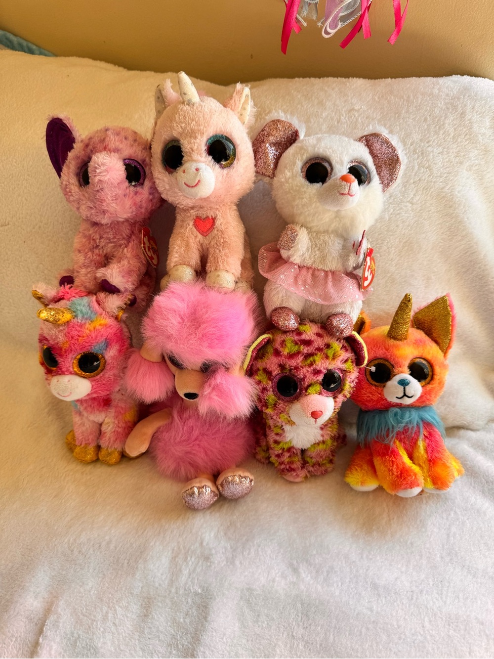 Ty Colorful Beanie Boos Plush bundle of 6” stuff animals plushies